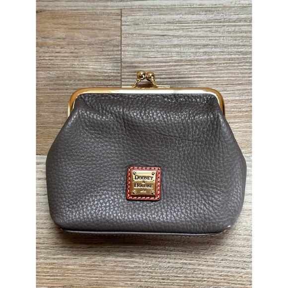 Dooney & Bourke Handbags - Dooney & Bourke Pebble Grain Large Frame Purse in Elephant